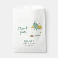 Elegant Script Thank You Baby Dino Shower Party Favor Bag