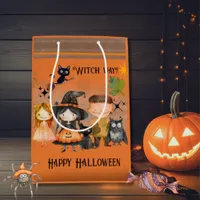 Orange Witch Way Halloween  Medium Gift Bag