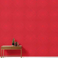 Red Geometric Diamond Pattern Wallpaper