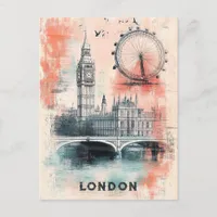 London England Travel Postcard