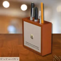 Professional Pre-Made Gold Seal Logo Desk Organizer