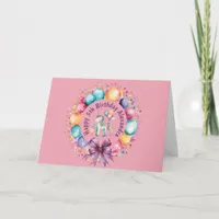 Cute Colorful Watercolor Unicorn Birthday Card