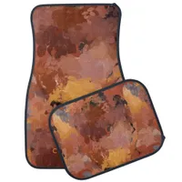 Chic Trendy Terracotta Rust Abstract Monogram Car Floor Mat