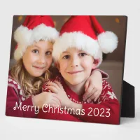 Merry Christmas 2023 Family Photo Plaque