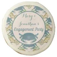 Crab Feast-Watercolor Blue Crabs, Engagement  Sugar Cookie