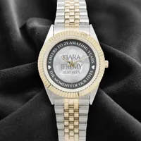 Elegant 25th Silver Wedding Anniversary Watch