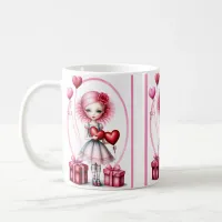 Sweetheart Valentine Girl Coffee Mug