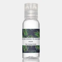 Fern Monogram Wedding Thanks Hand Sanitizer