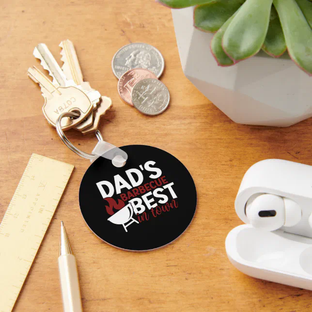 Dad's Barbecue The Best In Town Father's Day Keychain