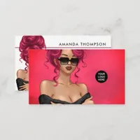 Red Haired Woman Business Card