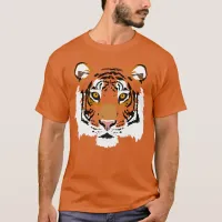 Tiger Face Graphic Print T-Shirt