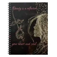 Woman and Rose Notebook