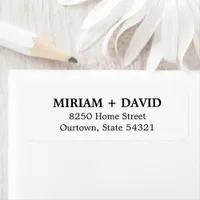 Minimalist Serif Name + 2-Line Return Address Label