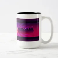 Christmas Trees Shades of Purple Two-Tone Coffee Mug