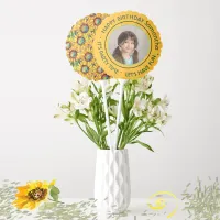 Sunflower Girl personalized Birthday Photo Balloon