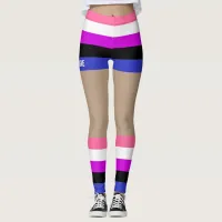 Gender Fluid Pride Faux Shorts & Legs  Leggings