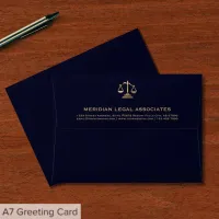 Legal Navy Blue Gold Envelope