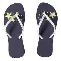 Golden Starburst Flip Flops