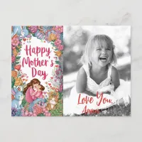 *~* Photo Bunny Whimsical Heart Mother's Day AP72 Holiday Postcard