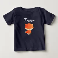 Little Fox Woodland Animals Baby Boy  Tee Shirt