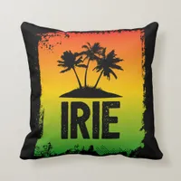 Irie Jamaican Patois Chill Out Hello Black Sunset Throw Pillow