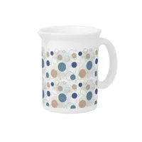 Sand and Blue Beach Color Dots Beverage Pitcher