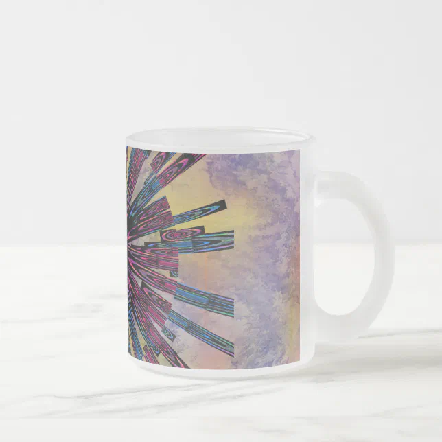 World City Frosted Glass Coffee Mug