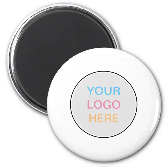 White Simple Add Your Business Logo Fridge Magnet