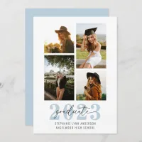 Graduate Photo Collage | Blue Year Of Announcement