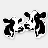 Bessie and Nellie, the Cows Sticker