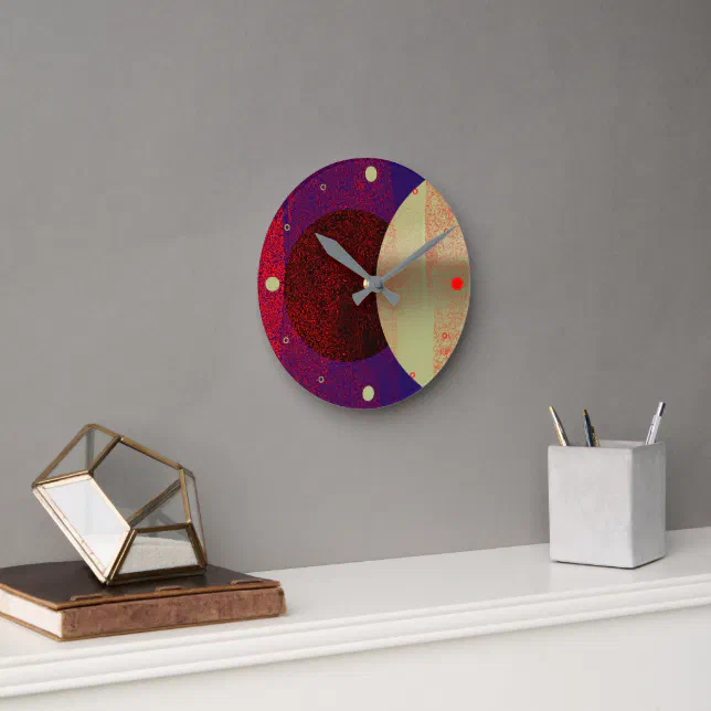 Lunar Eclipse - abstract Round Clock
