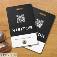 Company Logo QR Code Visitor Badge