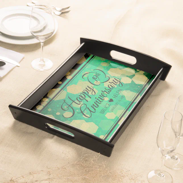 Elegant 19th Jade Wedding Anniversary Celebration Serving Tray