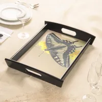 Beautiful Anise Swallowtail Butterfly in the Sun Serving Tray