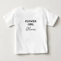 Flower Girl Personalized White Baby T-Shirt