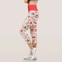 Christmas Cookies Gingerbread Holiday Capri Leggings