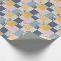 Pretty Patchwork Effect Boho Patterned Country Wrapping Paper