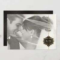 Fine Filigree Gold Wedding ID871 Thank You Card