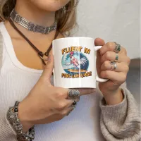 Fluent in Fowl Language Rooster Riding The Surf  Coffee Mug