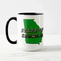 State of Georgia Map and Picture Text Mug