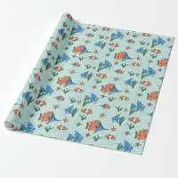 Cute Cartoon Fish Wrapping Paper