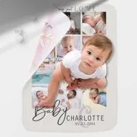 Just Love Baby Personalized Family Photo Collage Baby Blanket