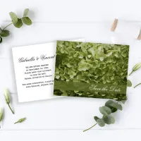 Green Annabelle Hydrangea Wedding Save the Date Announcement Postcard