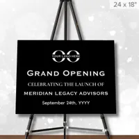 Grand Opening Party Welcome Sign with Logo