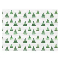 Christmas trees with red beads strings pattern tablecloth