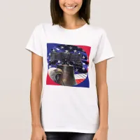 American Bald Eagle, Bell and Flag T-Shirt