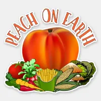 Peach on Earth Funny Christmas Pun