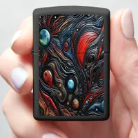 Mysterious Alien Presence in a Cosmic Realm Zippo Lighter