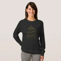 Abstract Sparkling Gold Christmas Tree T-Shirt