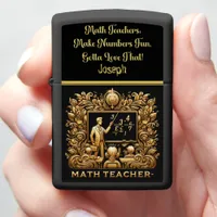 Math Teacher Inspires in Colorful Classroom Zippo Lighter